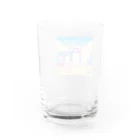 はねさんの楽しいお店の助けてsummerネコ Water Glass :back