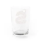 テンピヤのイニシャルS(スズメ/茶色） Water Glass :back