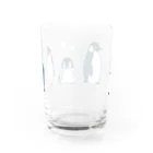 かわずやのぺんぎんのおやこ（線画） Water Glass :back