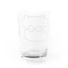 ミルトミタルのおみせの焼肉おじさんのツインカウ-しろ Water Glass :back