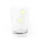 Aミートのキリンです。 Water Glass :back