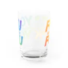 土日梁の不要不急(レインボーver) Water Glass :back