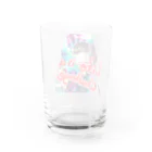 どでんちゃんのデザインショップ👩‍🎨のLife is a challenge Water Glass :back