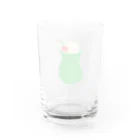 すかいぶるーのくりーむそーだ Water Glass :back