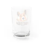 SantaClodaのコーギーズヘッドのコーギーマスクロゴ Water Glass :back