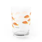 Astrio SUZURI店の魚の群れ キンギョハナダイ Water Glass :back