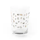 茶々の猫グッズのベッドで寝る猫 Water Glass :back