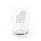 chippokeのトイプードル ブラック Water Glass :back