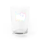 neko_00003のてぬきてがきネコチャン（虹） Water Glass :back