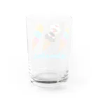 Lily bird（リリーバード）のアイスと文鳥ず ロゴ入り① Water Glass :back