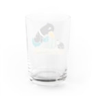 イラスト MONYAAT のネギを値切っている鴨カモかもCL Water Glass :back