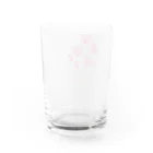 Yon.の濃いピンクの花束 Water Glass :back
