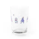 illustration akko shopのお散歩ずきんPurple Water Glass :back