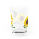 sasa9"のひまわりミケちゃん Water Glass :back