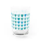 さくらもちゅ*のハートときどき猫　ミントグリーン Water Glass :back