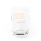 Ralriruのウサギといなり寿司（いきもの×たべものシリーズ） Water Glass :back