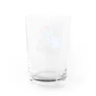 🌷🐇あざにゃの明太子をたべたい青うさぎ Water Glass :back