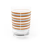 many many stripes.のボーダー　グレヱ Water Glass :back