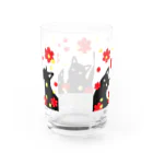 mao-katzeのねこねこフラワー Water Glass :back