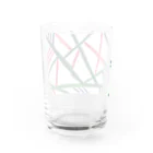 EACH PERSONのカラフルなシマウマ Water Glass :back