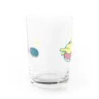 くつろぎ商店のくつろぐこいぬとドーナツ Water Glass :back