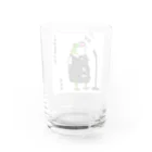 POLICEのゆるふわ系イラストのソロが苦手なカエル Water Glass :back