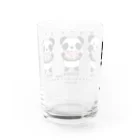 イラスト MONYAAT のズレちゃんとTWIN PANDAS Water Glass :back