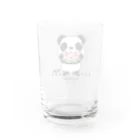 イラスト MONYAAT のスイカを食べるパンダちゃん C Water Glass :back