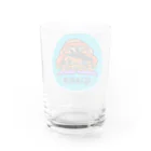 宿借直帰のチョッキくんロゴタイプ Water Glass :back