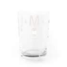 イラスト MONYAAT のスズメがちゅん SMLTシャツ Water Glass :back