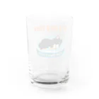 Teal Blue Coffeeのお昼寝の時間　-puppy teal- Water Glass :back