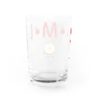 イラスト MONYAAT のML002 SMLTシャツのりんごすたぁ*輪切りのリンゴ Water Glass :back