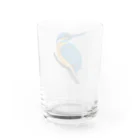 Chiikkaha(ちー）のChiikkaha 色鉛筆画 野鳥 カワセミ  Water Glass :back