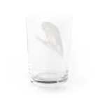 Chiikkaha(ちー）のChiikkaha  色鉛筆画 野鳥 アオバズク Water Glass :back