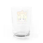 漢字キャラクターあめかちゃんのうーかちゃん close-up Water Glass :back