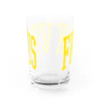 Type Me TのFUCK VIRUSカレッジロゴ Water Glass :back