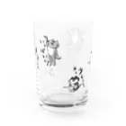 向日葵きのこの容量を教えてくれる猫グラス Water Glass :back