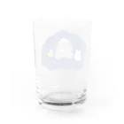 papiko くまさんのシャンプーくまさん　ブルー Water Glass :back