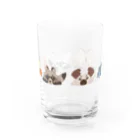 BeArtSuzumaruのぺたんこ犬科横 Water Glass :back