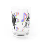 黒白黒猫屋の断食太鼓ポップさかさまver. Water Glass :back