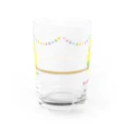 ぴっぴの巣♪ ＊セキセイインコ＊の黄ハルクイン男の子＊セキセイインコ＊ Water Glass :back