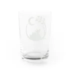 りひと／おいなりのLichtロゴ 草色 Water Glass :back