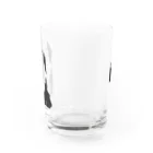 あるじ屋の巻き尾の片パンダ犬 Water Glass :back