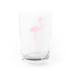 蓮水屋のフラミンゴ　ソロ Water Glass :back