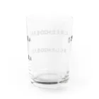 らいの冷たい水を飲む為の説明がついたグラス Water Glass :back