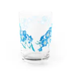 花雑貨の青い花 デルフィニウム （水彩） Water Glass :back