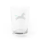 Rera(レラ)のミント×黒の馬 Water Glass :back