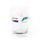 キラフルポップのコロンと新幹線 Water Glass :back