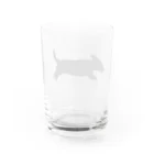 CHOSANAの走る犬 ミニ ダックス ブラック Water Glass :back