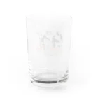 cro_lunaの2匹のハスキー(オレンジ) Water Glass :back